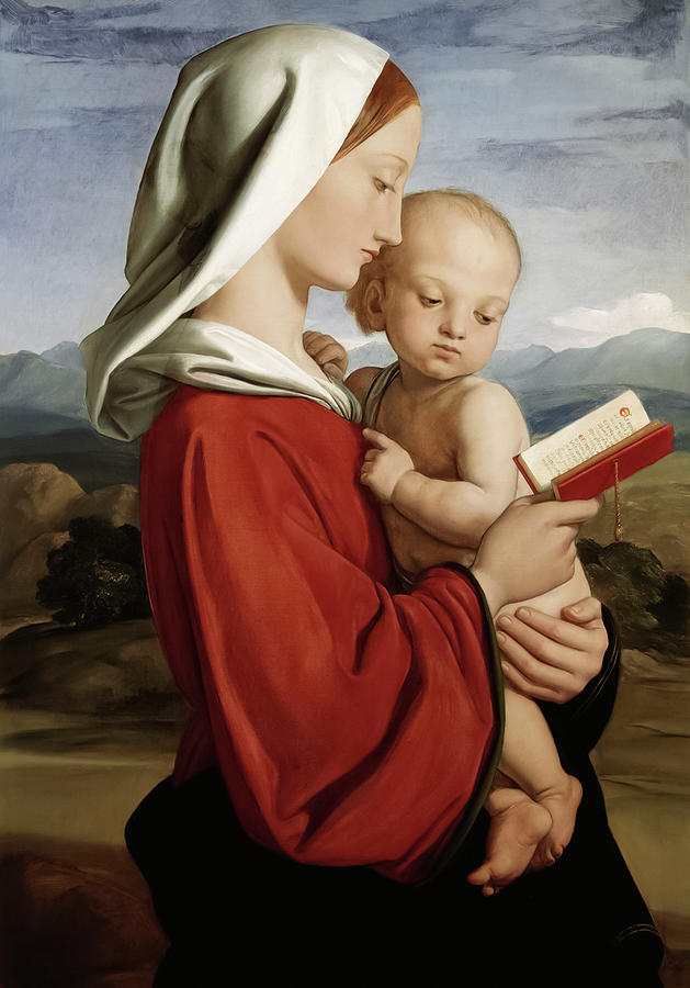 William Dyce Painting - The Madonna and Child by William Dyce by Mango Art
