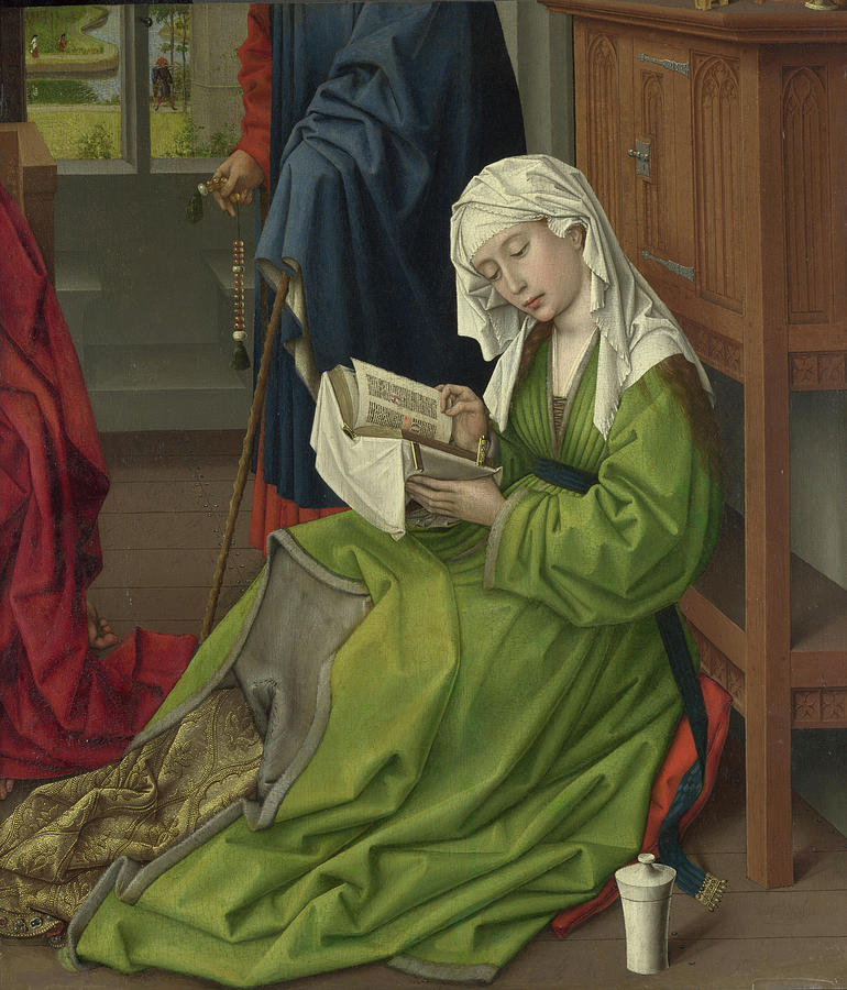 Portrait Painting - The Magdalen Reading #5 by Rogier van der Weyden
