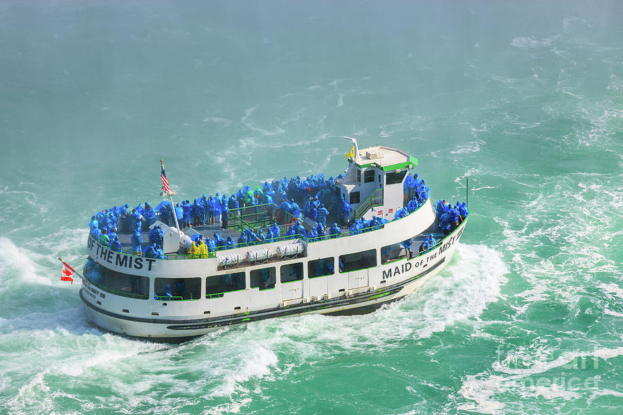 The Maid of the Mist at Horseshoe Falls, part of the Niagara Fal #1 Photograph by Henk Meijer Photography