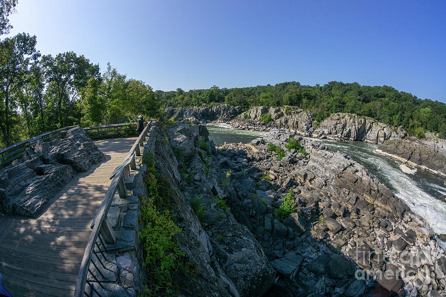 The main overlook on the Maryland side at Great Falls Park, Poto ...