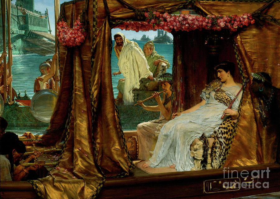 The Meeting of Antony and Cleopatra #1 Painting by Lawrence Alma-Tadema