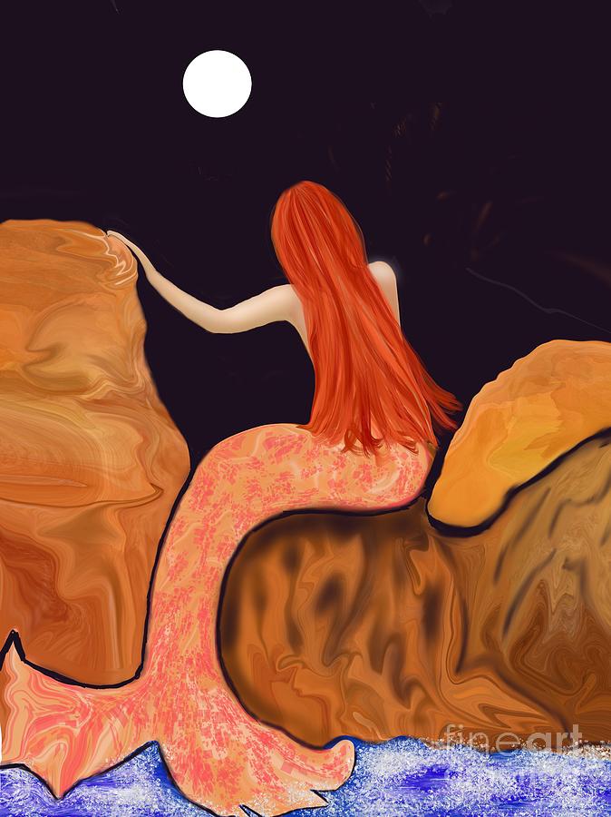 The Mermaid  Digital Art by Elaine Hayward