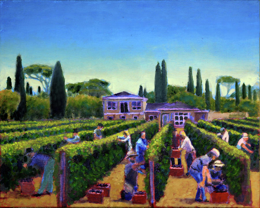 The Modern Vineyard #1 Painting by David Zimmerman