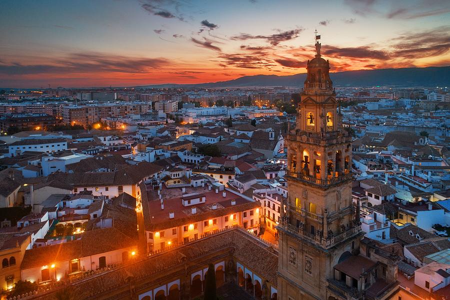 The Mosque-Cathedral of Cordoba aerial view #1 Photograph by Songquan Deng