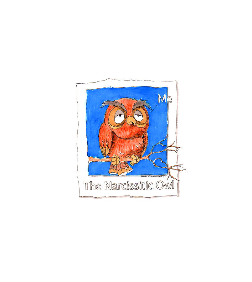 The Narcissistic Owl Drawing