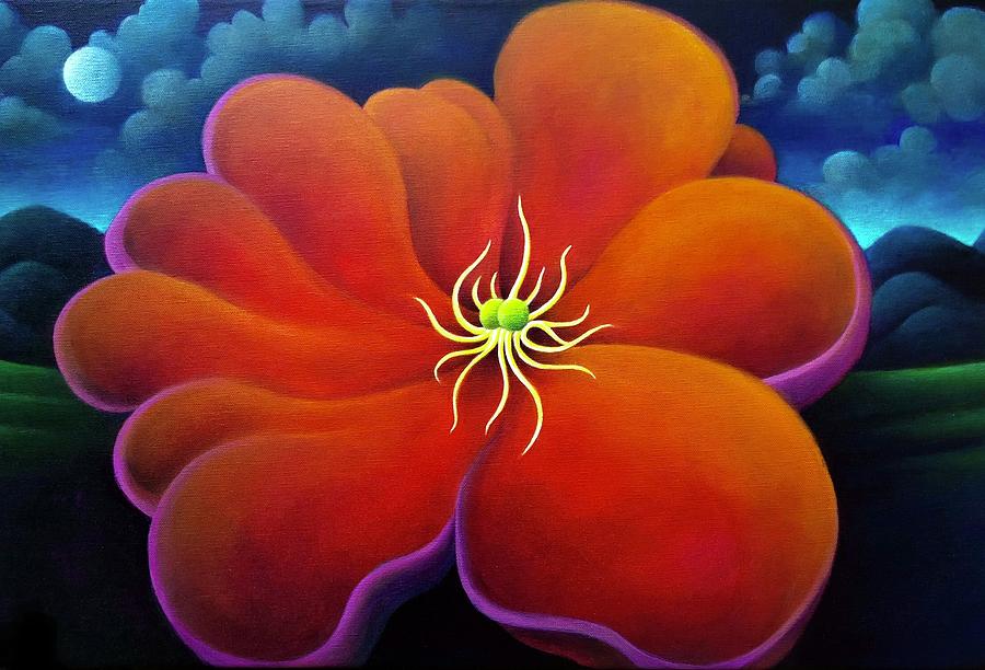 The Night Flower Painting by Richard Dennis