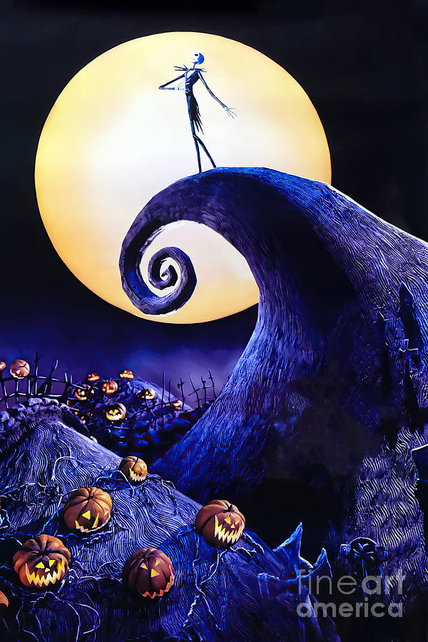 The Nightmare Before Christmas Painting by Sandman Design - Fine Art ...