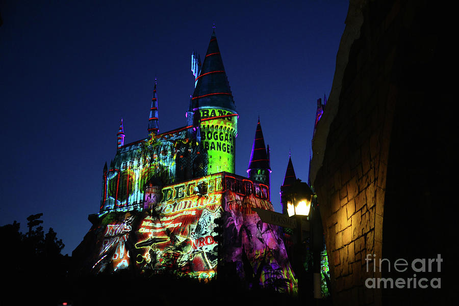The Nighttime Lights At Hogwarts Work A Photograph