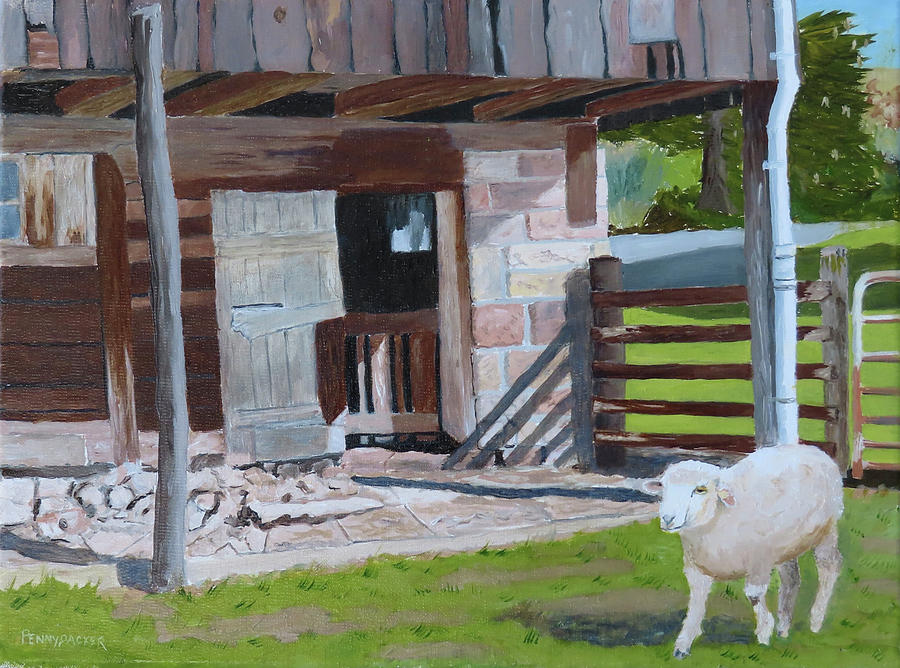 The old barn on Underhill farm #1 Painting by Barb Pennypacker