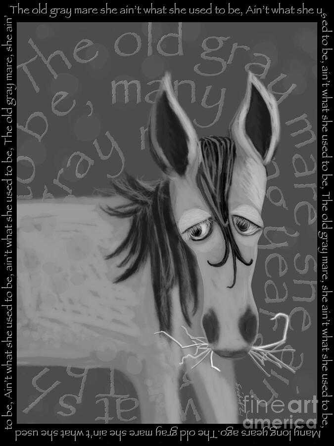 The Old Gray Mare Digital Art by Mary Eichert