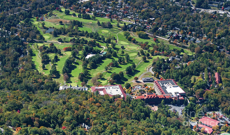 The Omni Grove Park Inn and Golf Course Aerial View #1 Photograph by David Oppenheimer