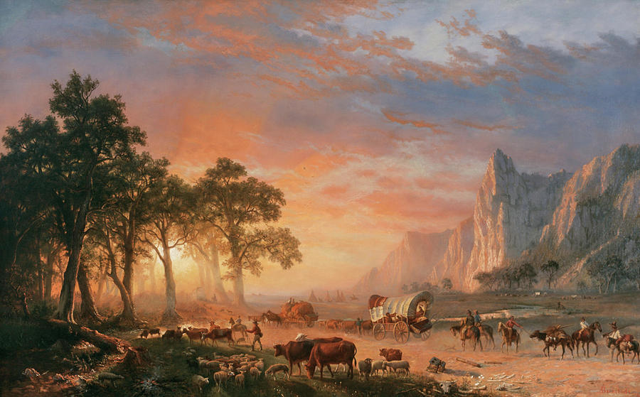 The Oregon Trail #2 Painting by Albert Bierstadt
