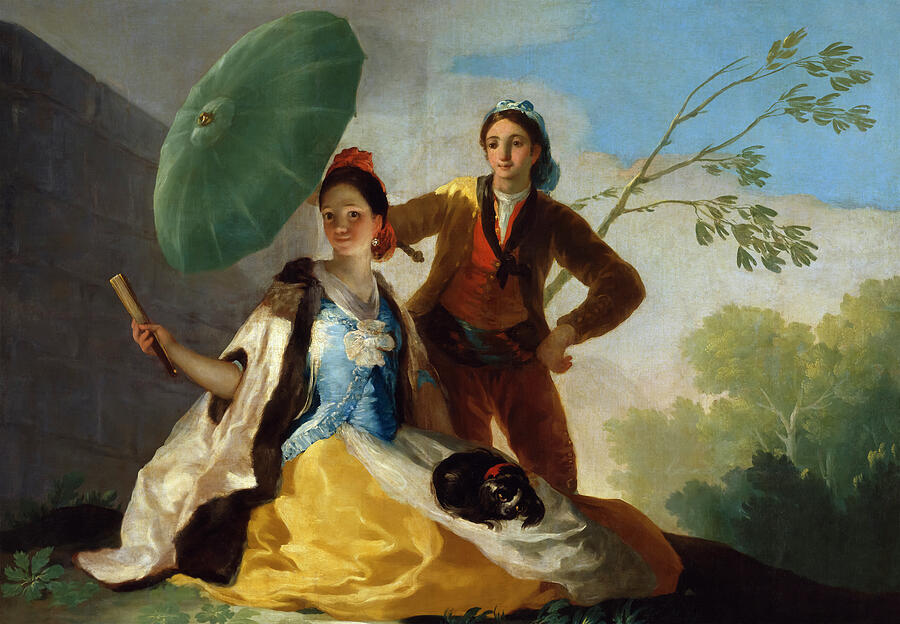 Architecture Painting - The Parasol by Francisco de Goya by Mango Art