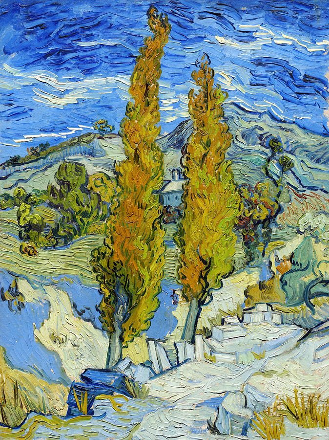 Tree Painting - The Poplars at Saint-Remy #1 by Vincent Van Gogh