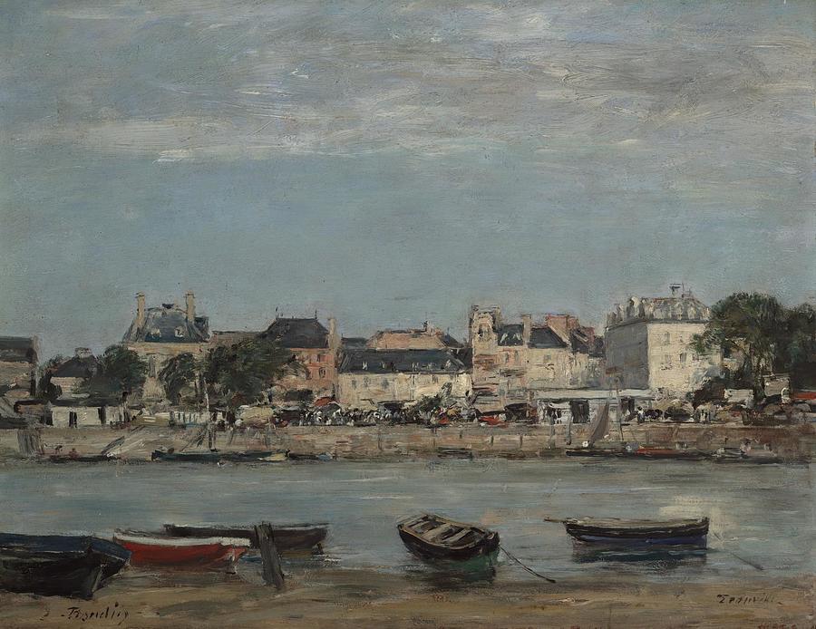 The Port of Trouville Drawing by Eugene Louis Boudin | Pixels