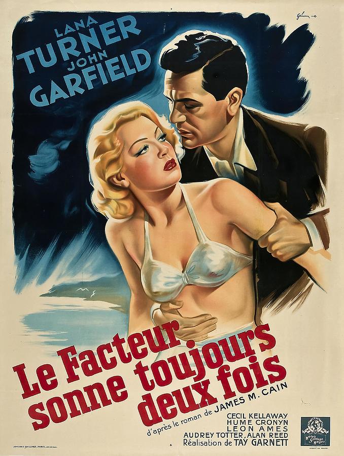 The Postman Always Rings Twice, 1946 - art by Boris Grinsson  Mixed Media by Movie World Posters