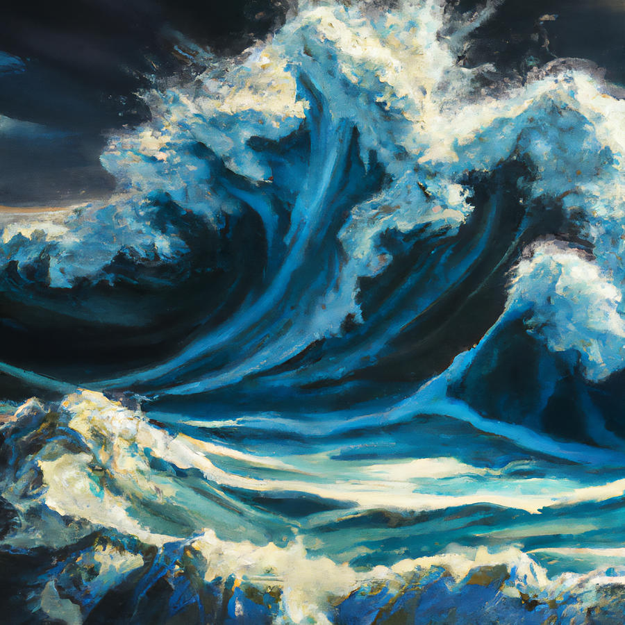 The Raging Sea Digital Art by Patrick Oleksy - Fine Art America