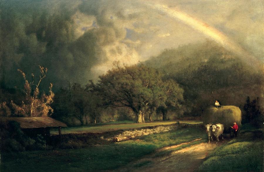 The Rainbow in the Berkshire Hills Painting by George Inness | Pixels