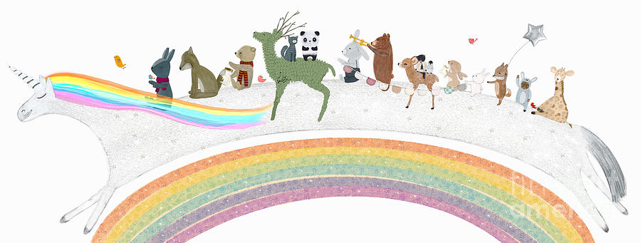 Unicorn Painting - The Rainbow Unicorn #1 by Bri Buckley