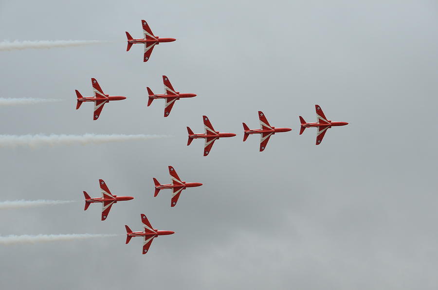 The Red Arrows Concorde Display Photograph by Gordon James | Fine Art ...