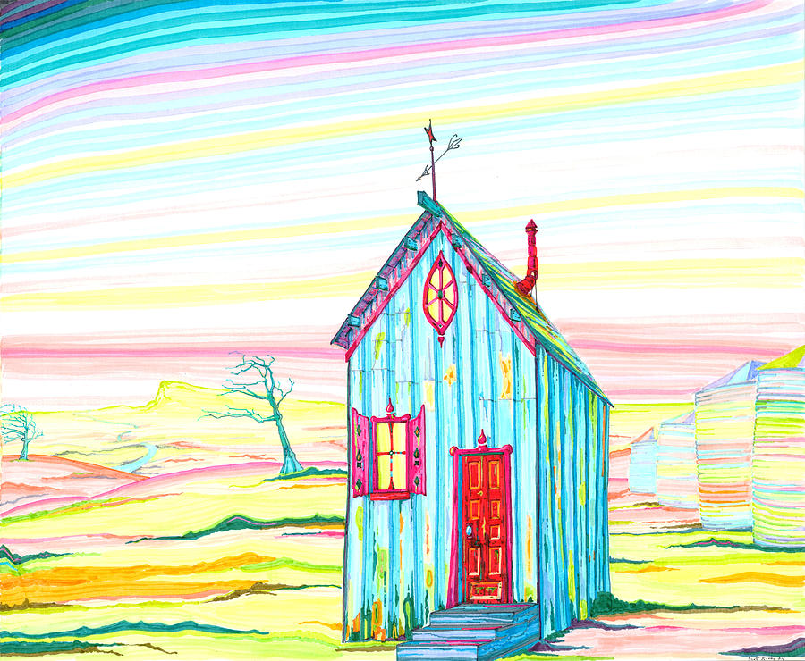 The Red Door II #1 Drawing by Scott Kirby The Red Door II #1 Drawing by Scott Kirby