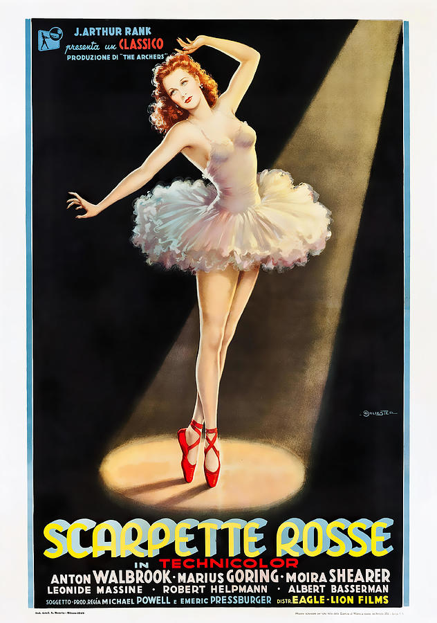 Vintage Mixed Media - The Red Shoes, 1948 - art by Anselmo Ballester by Movie World Posters