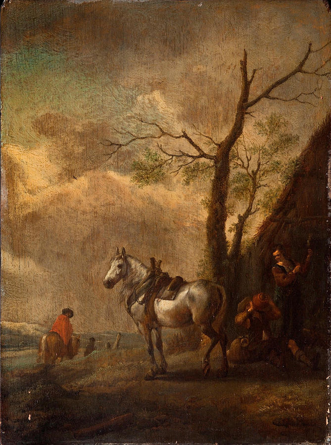 The resting place #2 Painting by Philips Wouwerman