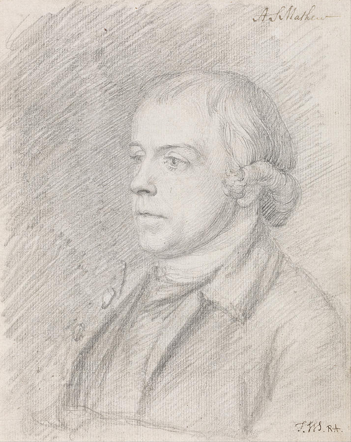 The Reverend Anthony Stephen Mathew  #1 Drawing by John Flaxman