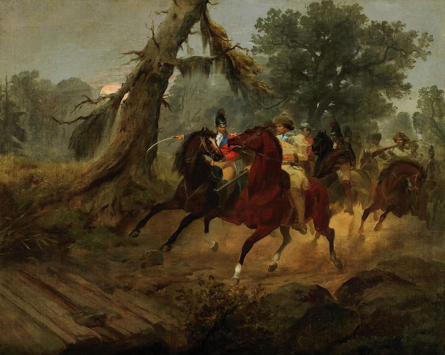 Horse Painting - The Ride Of General Marions Men #1 by Mountain Dreams