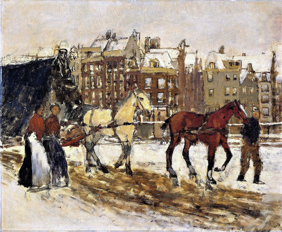 George Hendrik Breitner Painting - The Rokin In Amsterdam - Digital Remastered Edition by George Hendrik Breitner George Hendrik Breitner Painting - The Rokin In Amsterdam - Digital Remastered Edition by George Hendrik Breitner