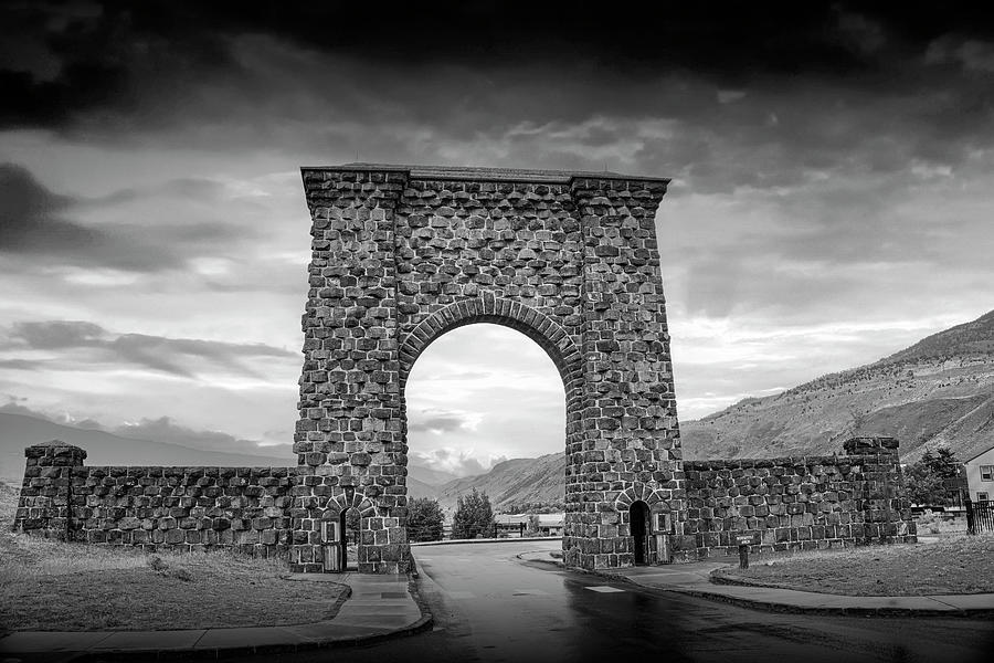 The Roosevelt Arch at the north entrance to Yellowstone National #1 Photograph by Randall Nyhof