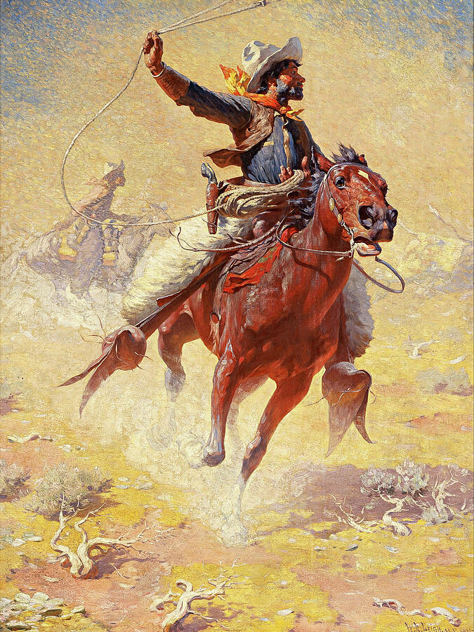 Western Painting - The Roping #1 by William Robinson Leigh