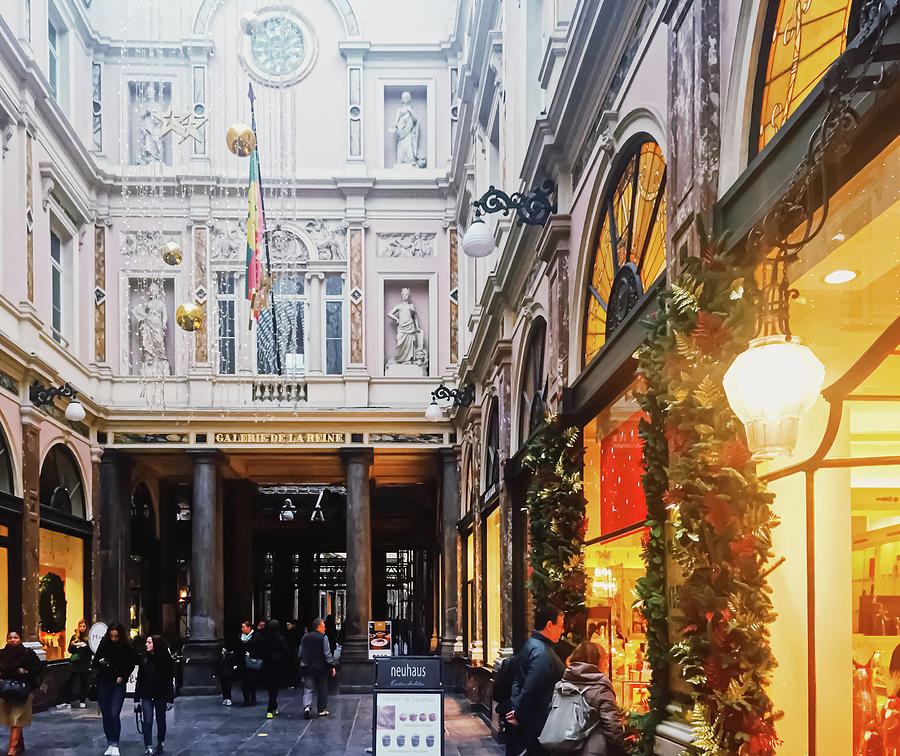 The Royal Saint-Hubert Galleries in Brussels, the capital of Bel ...