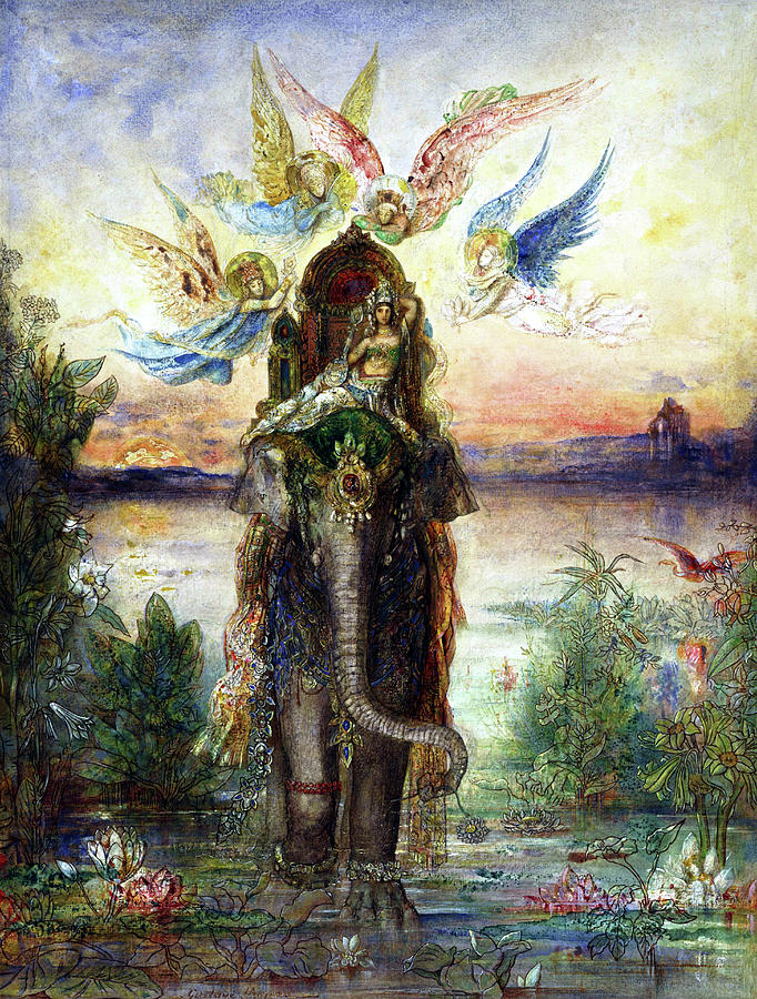 Gustave Moreau Painting - The Sacred Elephant #1 by Jon Baran