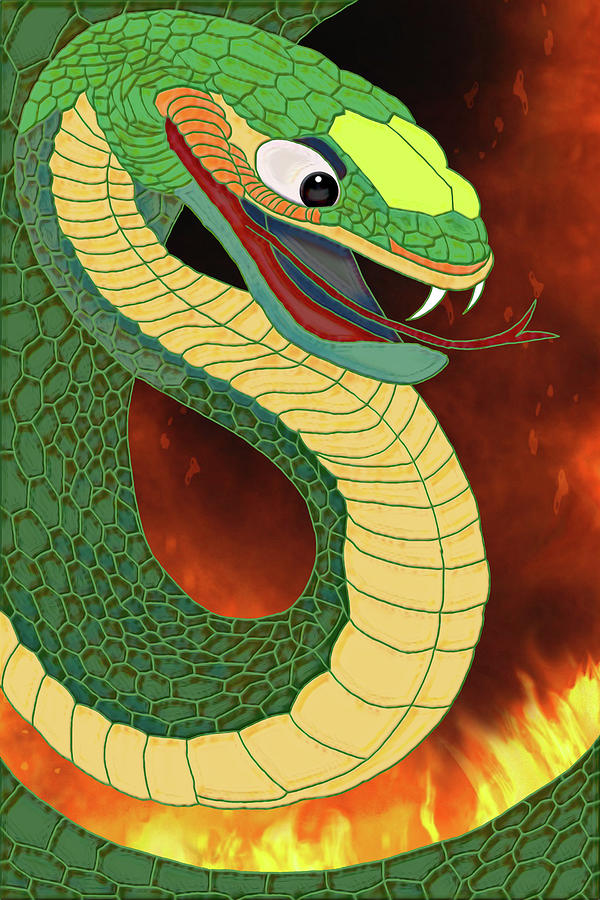 The Serpent #1 Digital Art by John Haldane