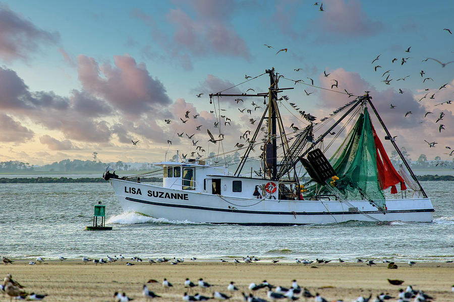 The Shrimp Trawler Photograph by Ron Grafe