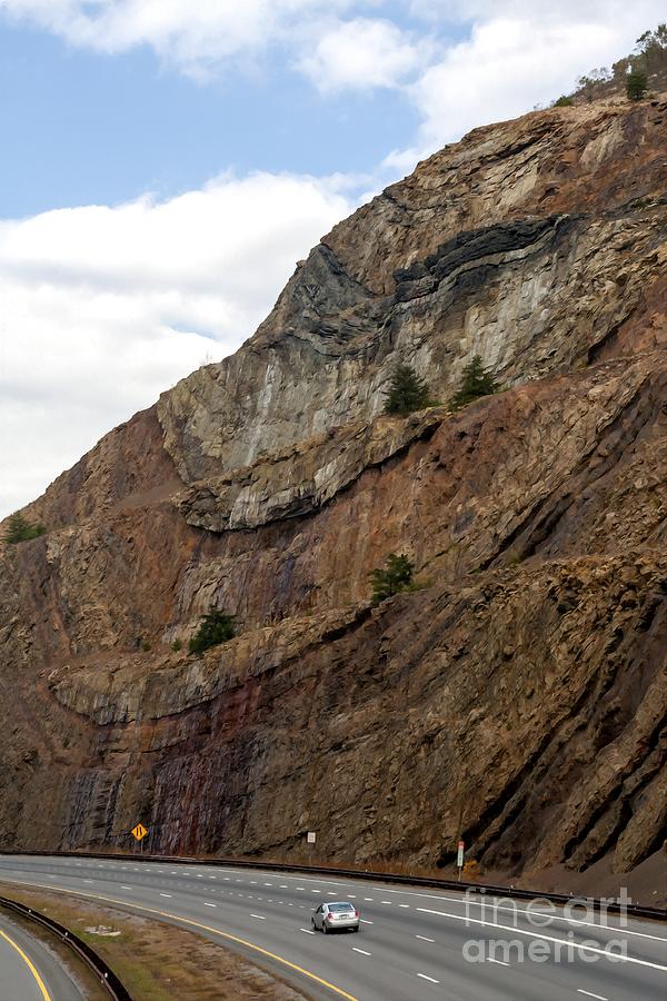 The Sideling Hill syncline geological formation in Maryland USA #1 Photograph by William Kuta