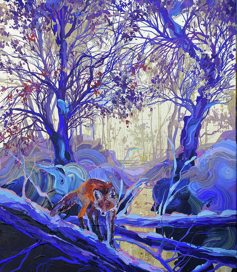 The sly fox woke up before everyone else #1 Painting by Anastasia ...