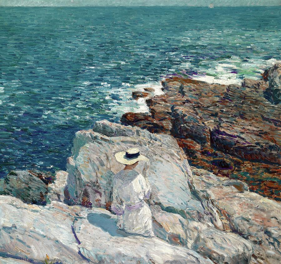 The South Ledges, Appledore 1913 #1 Painting by Childe Hassam
