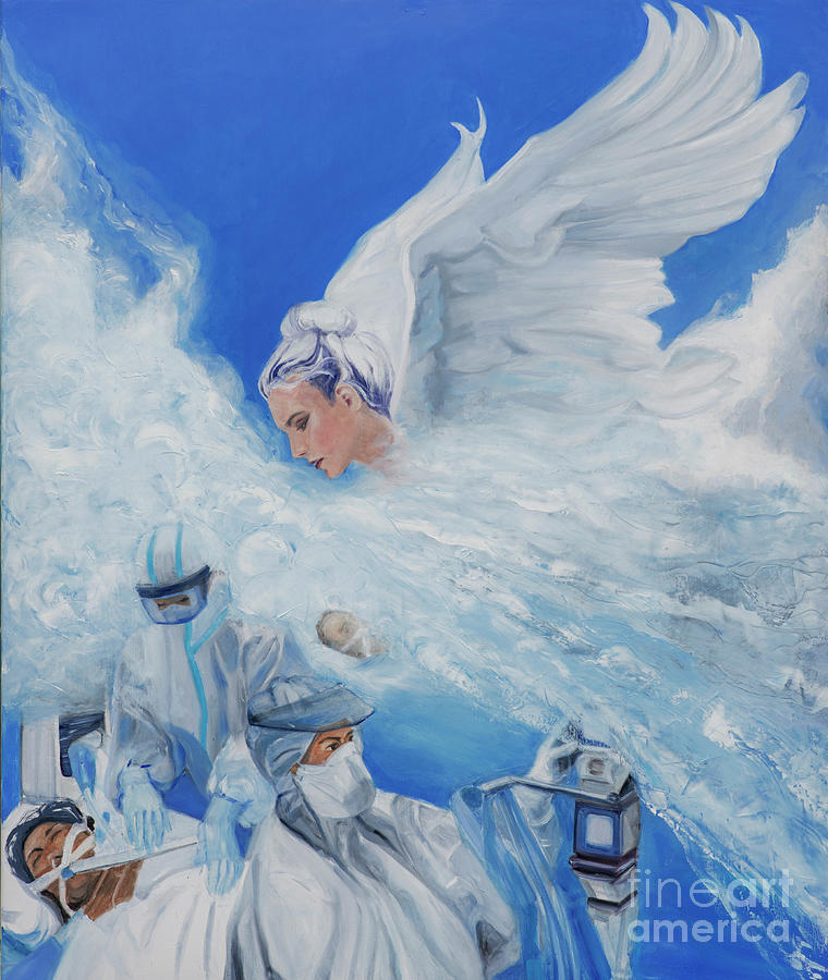 The Spirit of Saving Angels #2 Painting by Greta Corens
