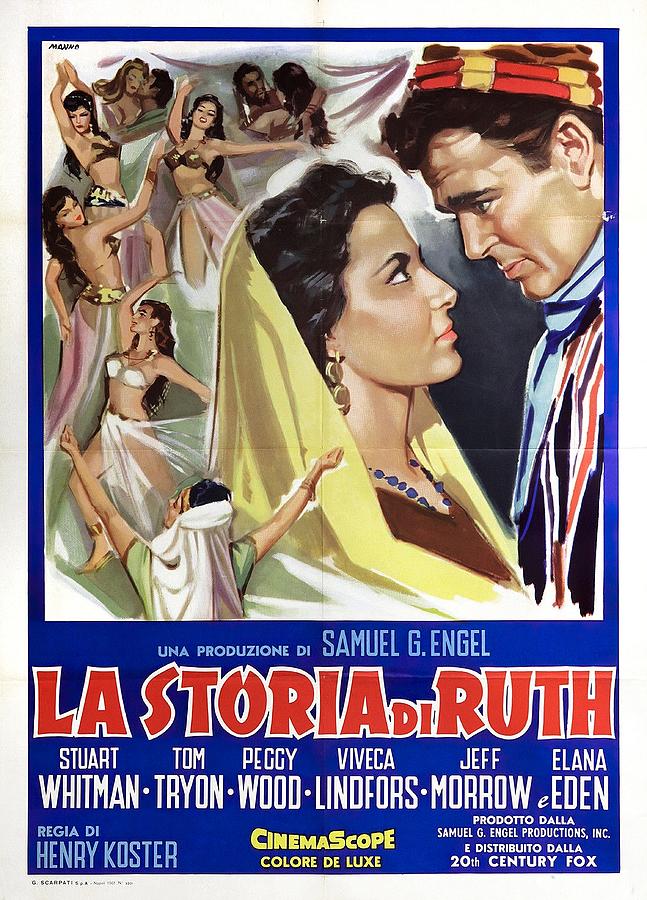 The Story of Ruth, 1960 - art by Dante Manno Mixed Media by Movie World Posters