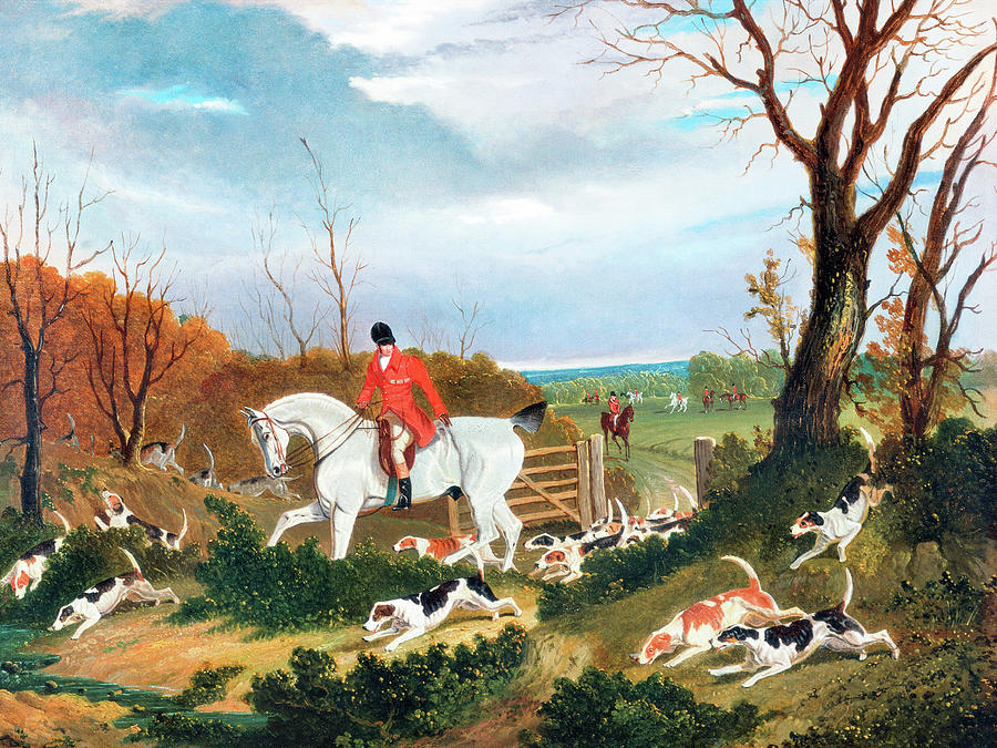 Animal Painting - The Suffolk Hunt, Going to Cover near Herringswell #1 by John Frederick Herring