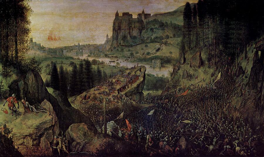 The Suicide of Saul 1562 #1 Painting by Pieter Bruegel the Elder The Suicide of Saul 1562 #1 Painting by Pieter Bruegel the Elder