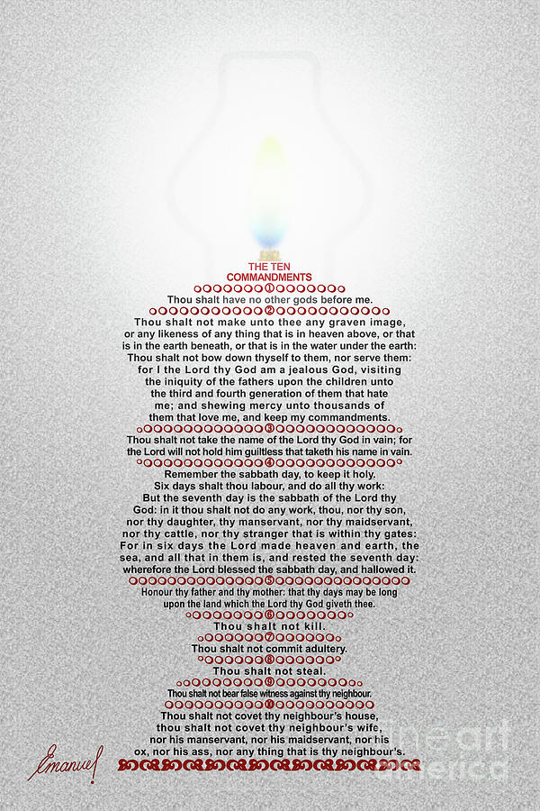 The Ten Commandments Digital Art by Emanuel Asante The Ten Commandments Digital Art by Emanuel Asante