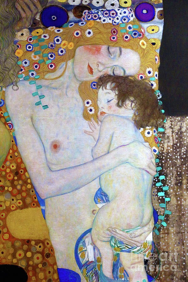 The Three Ages of Woman detail #1 Painting by Gustav Klimt