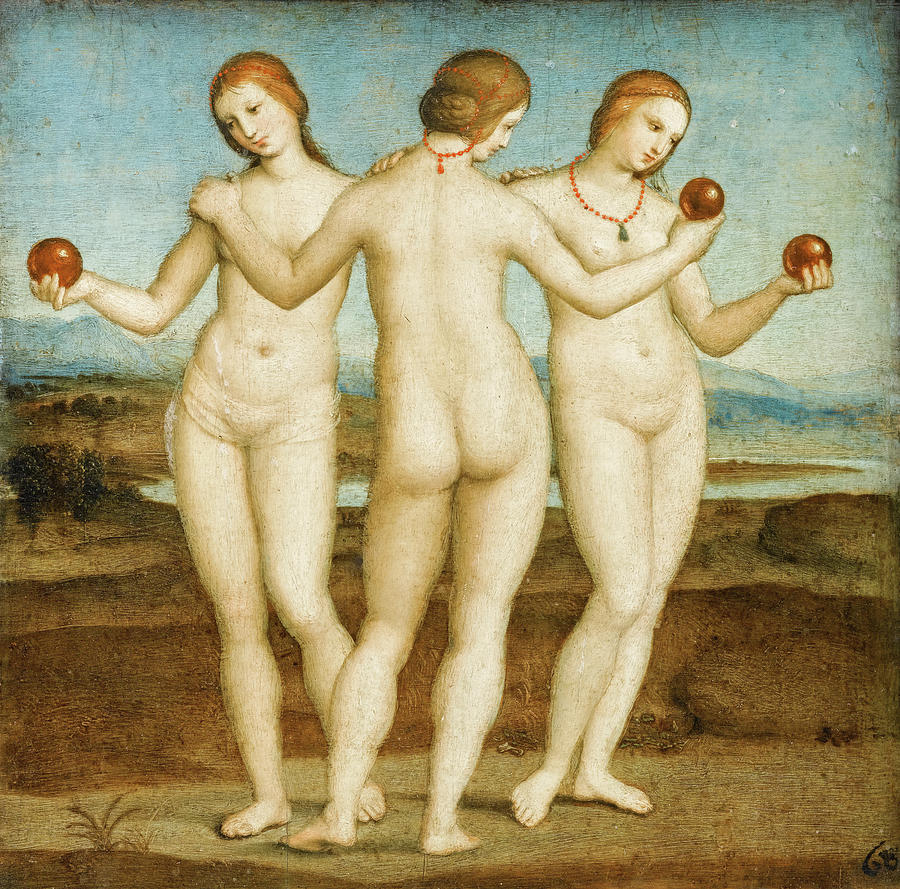 Raphael Painting - The Three Graces #1 by Raphael
