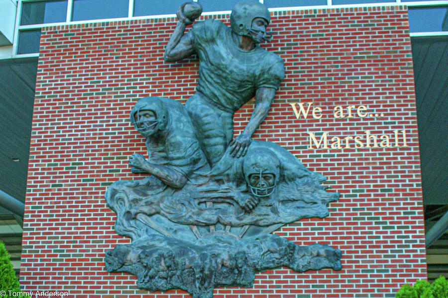 Marshall University Photograph - The Thundering Herd #1 by Tommy Anderson