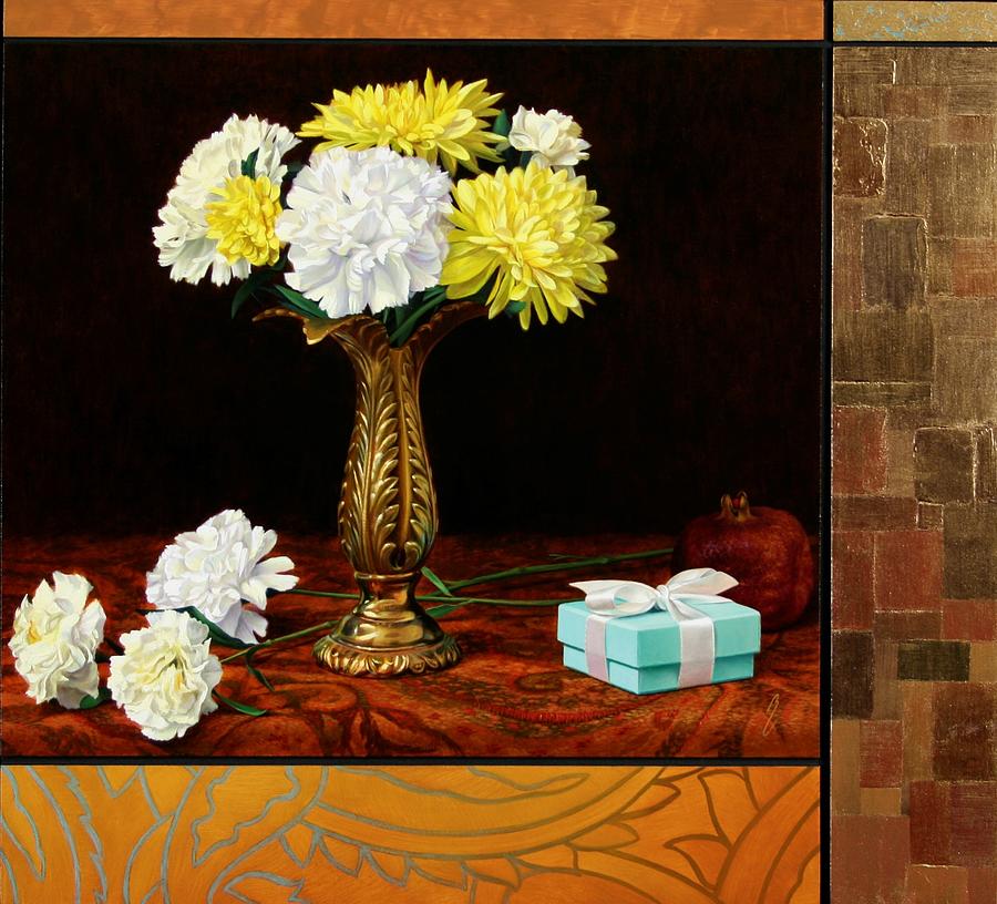 The Tiffany Box with Blossoms Painting by Bruno Capolongo