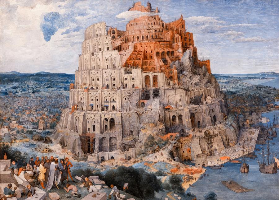 Summer Painting - The Tower of Babel by Pieter Bruegel the Elder by Mango Art