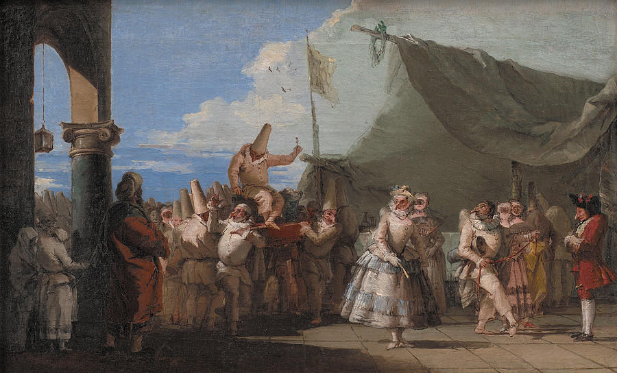 Giovanni Painting - The Triumph of Pulcinella  #1 by Giovanni Domenico Tiepolo